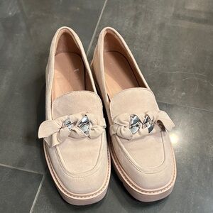 Women's Nordstrom light pinkLoafers with Silver Accents